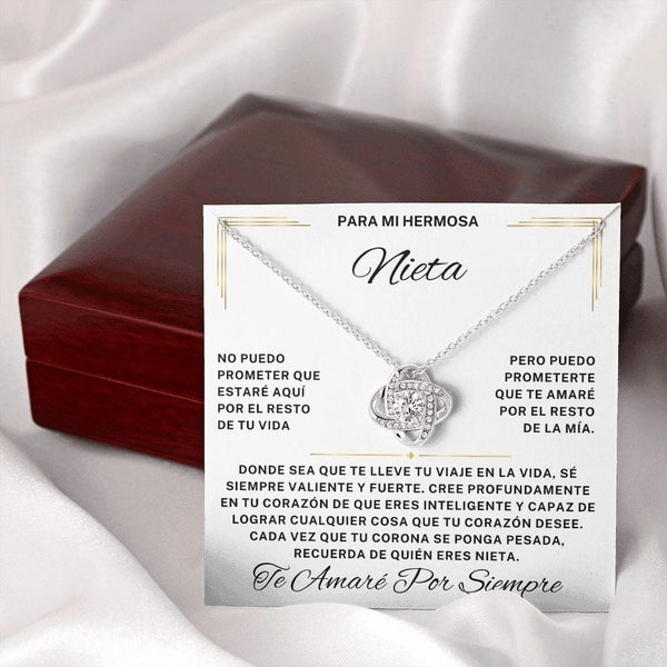 Regalo Para Nieta | Siempre Te Amaré |  Collar Love Knot (Personalizable)