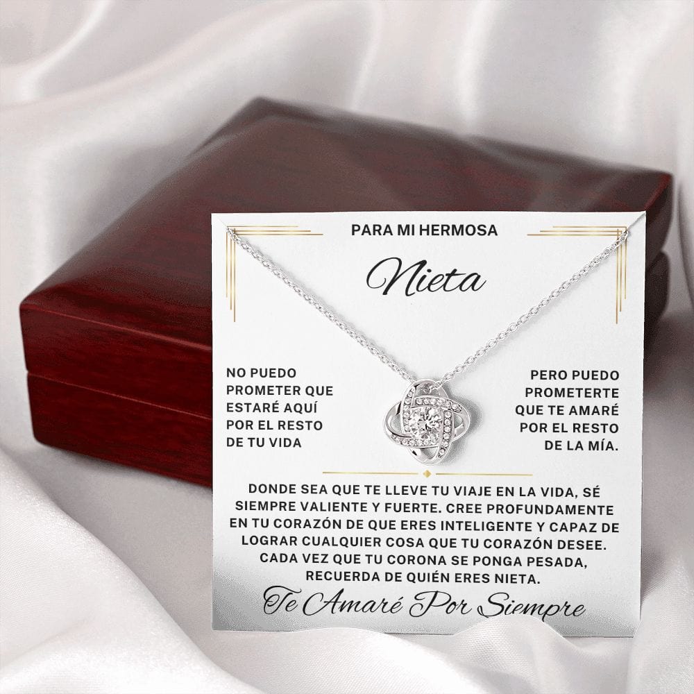 Regalo Para Nieta | Siempre Te Amaré |  Collar Love Knot (Personalizable)