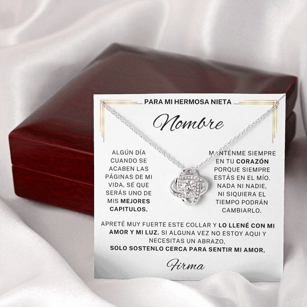 Regalo Para Nieta | Siente mi amor | Collar Nudo de Vesta