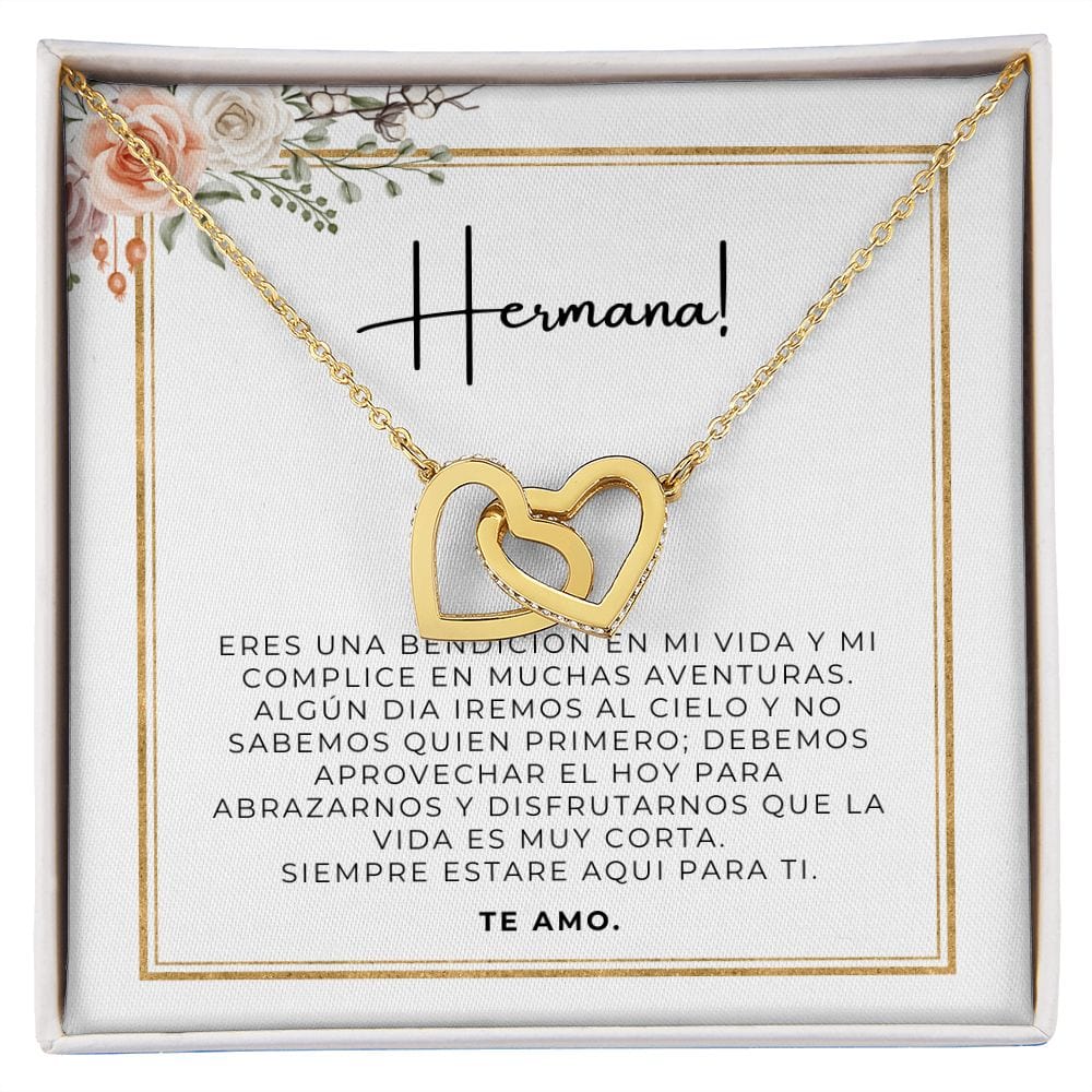Para Mi Hermana - Collar De Corazones Entrelazados - 205AB