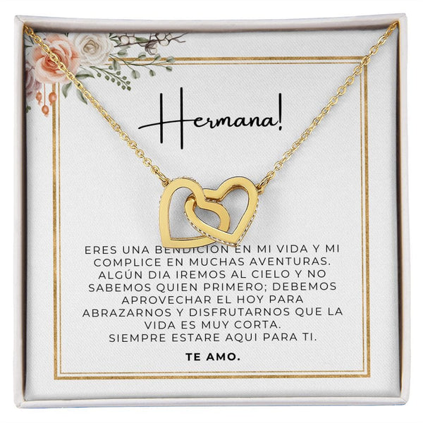 Para Mi Hermana - Collar De Corazones Entrelazados - 205AB