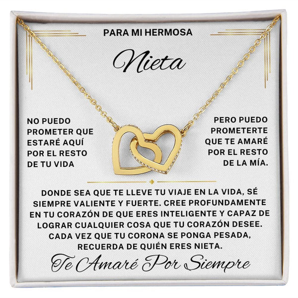 Regalo Para Nieta | Sé fuerte y valiente | Corazones Entrelazados (Personalizable)