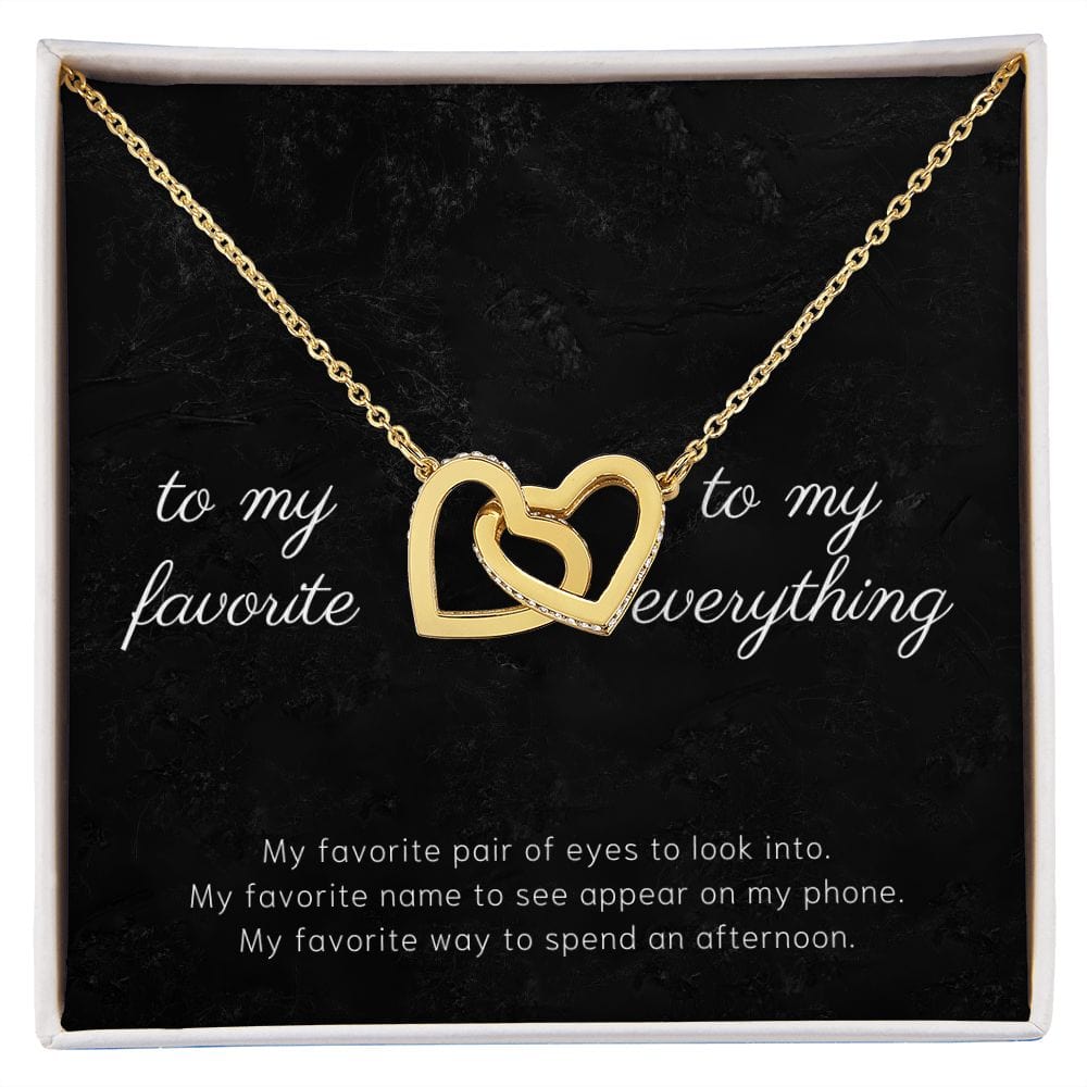 To My Favorite - My Favorite Pair Of Eyes - Interlocking Hearts Necklace