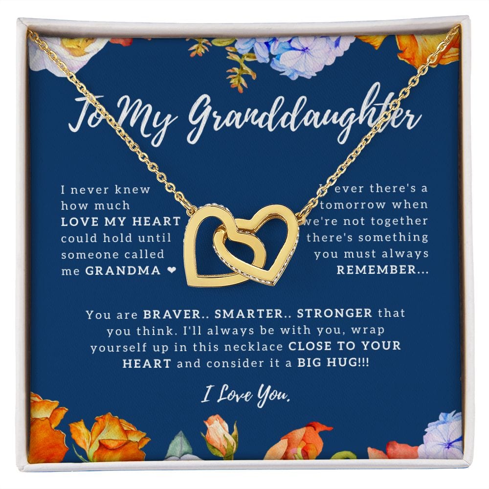 To My Granddaughter - I Never Knew How Much Love My Heart Could Hold - Interlocking Hearts Necklace