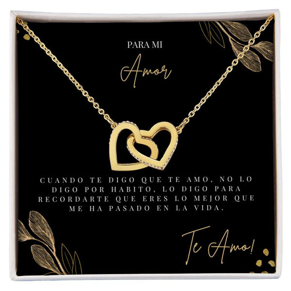 Regalo Para Novia/Esposa | Te Amo | Collar de corazones entrelazados