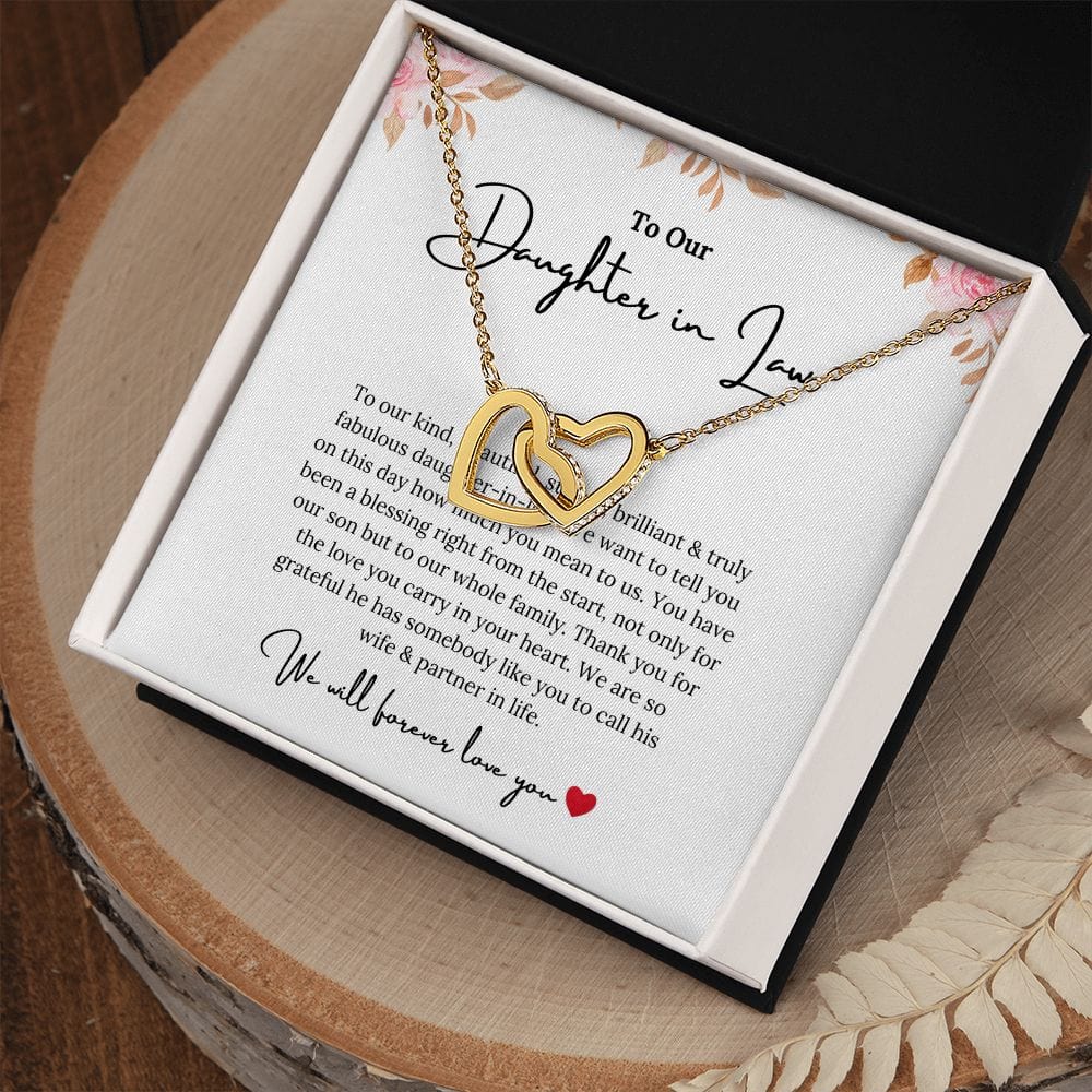 To Our Daughter In Law - To Our Fabulous Daughter In Law - Interlocking Hearts Necklace