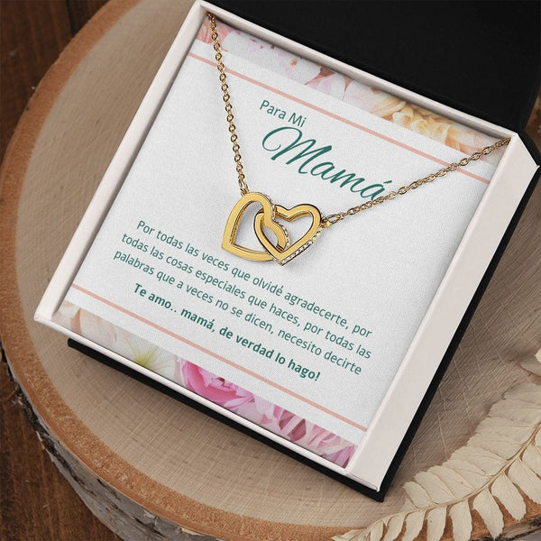 Para Mi Mama - Interlocking Hearts Necklace - 164IH