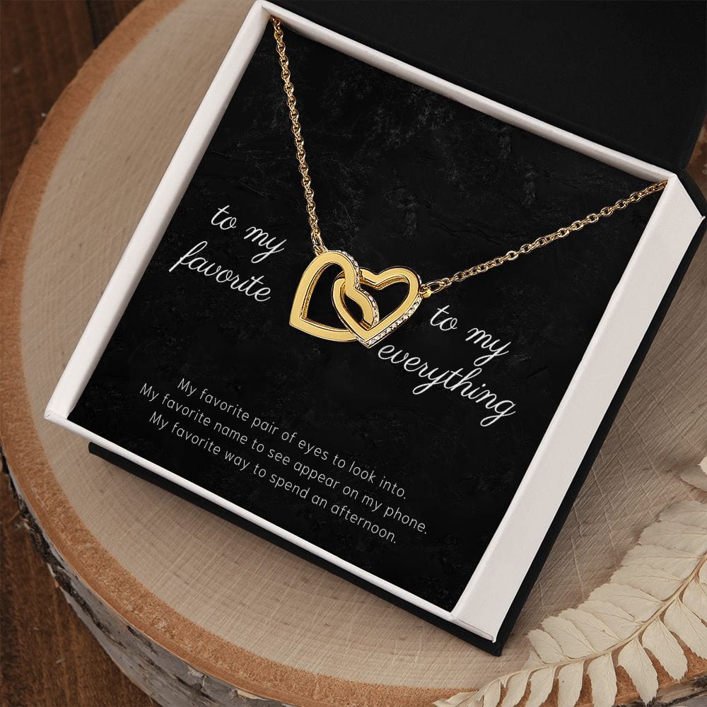 To My Favorite - My Favorite Pair Of Eyes - Interlocking Hearts Necklace