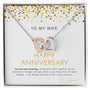 To My Wife - Happy Anniversary - You Are Just Amazing - Interlocking Hearts Necklace