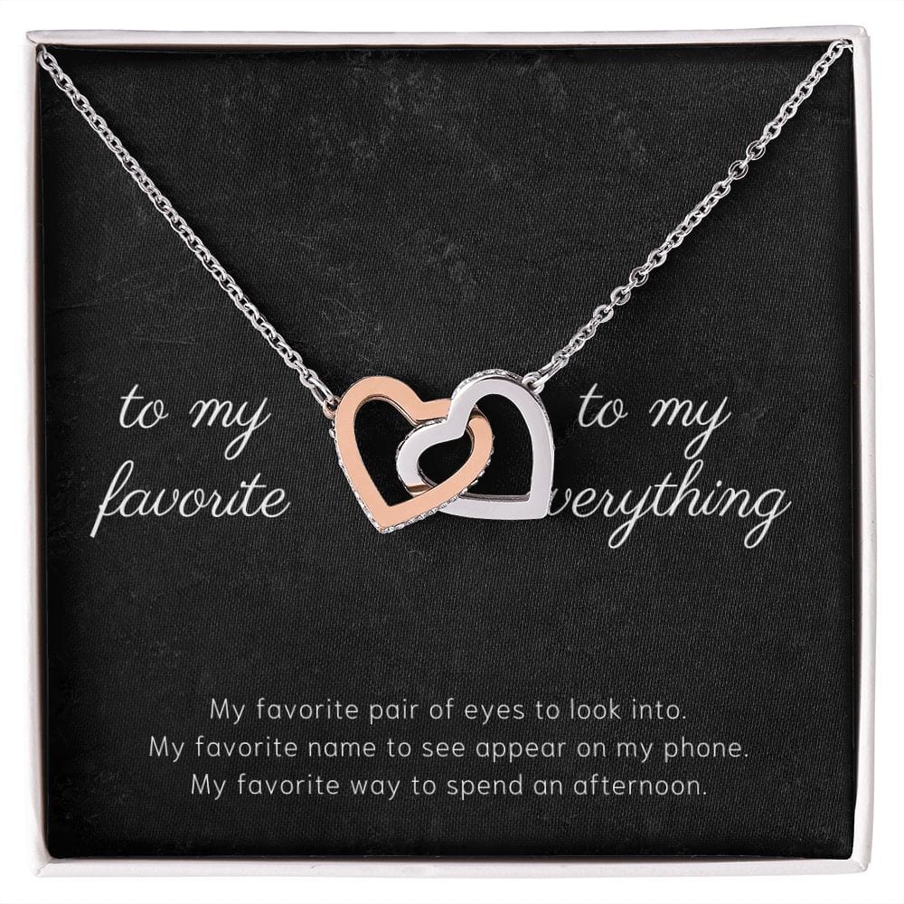 To My Favorite - My Favorite Pair Of Eyes - Interlocking Hearts Necklace