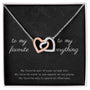 To My Favorite - My Favorite Pair Of Eyes - Interlocking Hearts Necklace