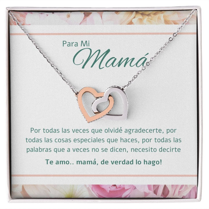Para Mi Mama - Interlocking Hearts Necklace - 164IH