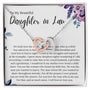 To My Beautiful Daughter In Law - We Both Love The Same Man - Interlocking Hearts Necklace