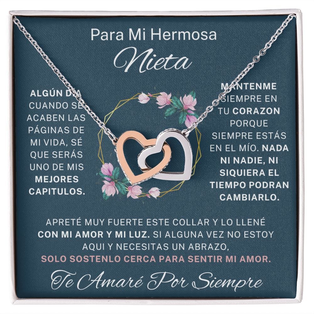 Para Mi Hermosa Nieta - Interlocking Hearts Necklace - 128IH
