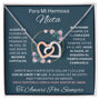 Para Mi Hermosa Nieta - Interlocking Hearts Necklace - 128IH