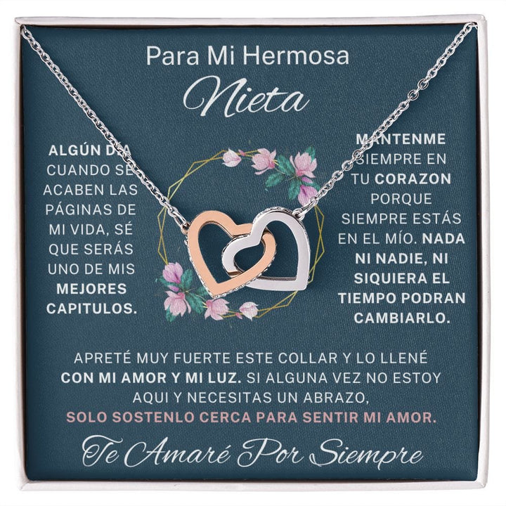 Para Mi Hermosa Nieta - Interlocking Hearts Necklace - 128IH