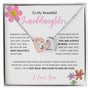 To My Beautiful Granddaughter - Someday When The Pages Of My Life End - Interlocking Hearts Necklace