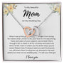 To My Beautiful Mom - On My Wedding Day - Interlocking Hearts Necklace