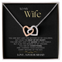 To My Wife - The Beat Of My Heart - Interlocking Hearts Necklace