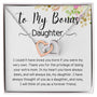 To My Bonus Daughter - I Couldn't Have Loved You More - Interlocking Hearts Necklace