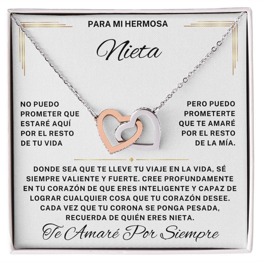 Regalo Para Nieta | Sé fuerte y valiente | Corazones Entrelazados (Personalizable)