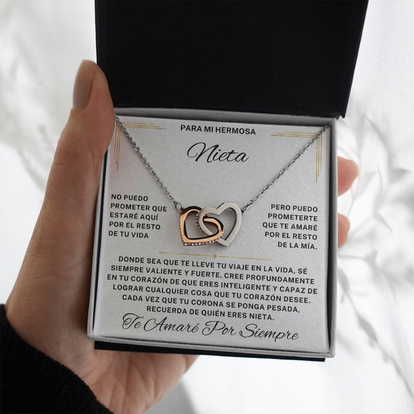 Regalo Para Nieta | Sé fuerte y valiente | Corazones Entrelazados (Personalizable)