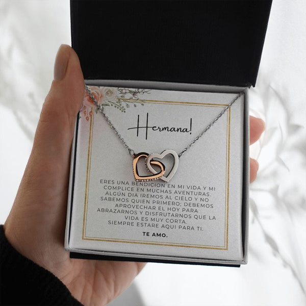 Para Mi Hermana - Collar De Corazones Entrelazados - 205AB