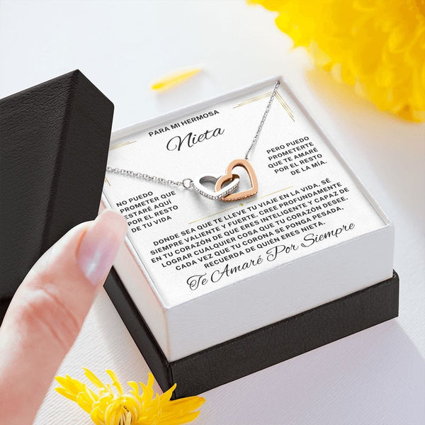 Regalo Para Nieta | Sé fuerte y valiente | Corazones Entrelazados (Personalizable)