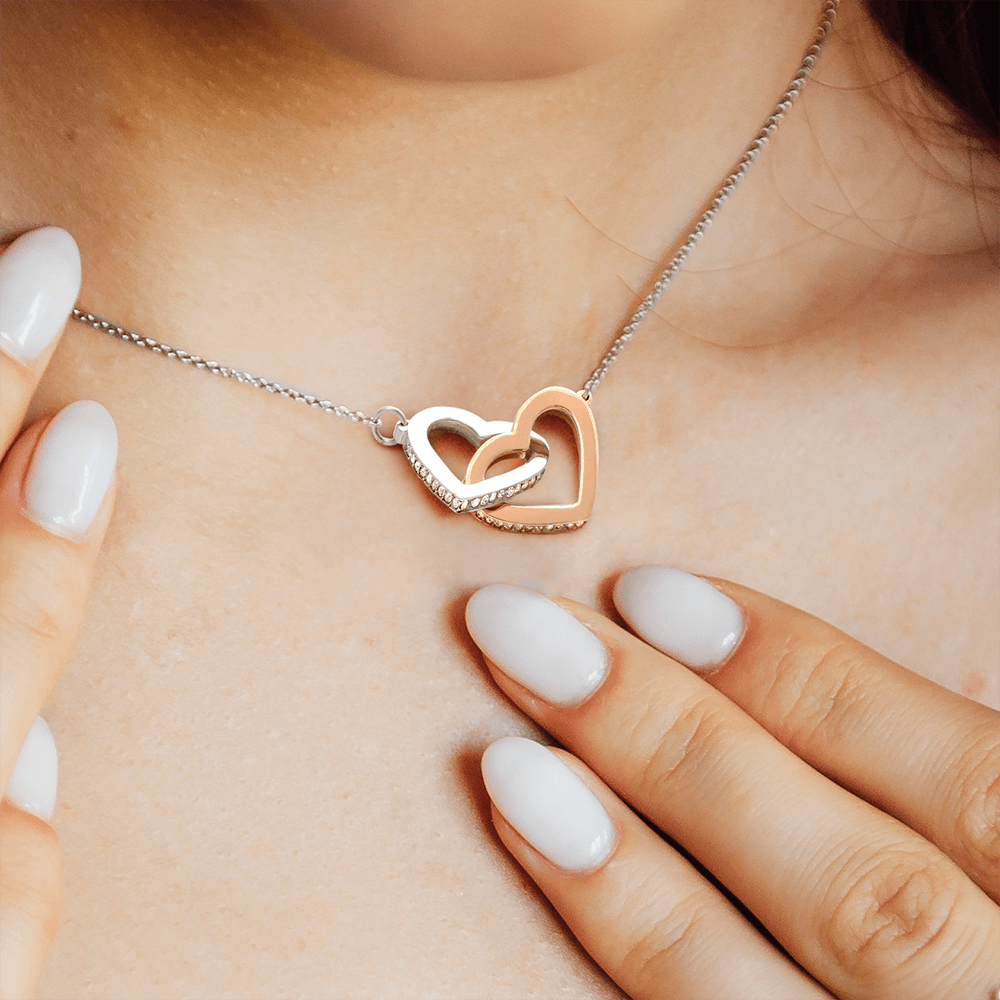Para Mi Hermosa Nieta - Interlocking Hearts Necklace - 128IH