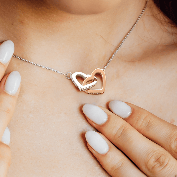 Para Mi Hermosa Nieta - Interlocking Hearts Necklace - 128IH