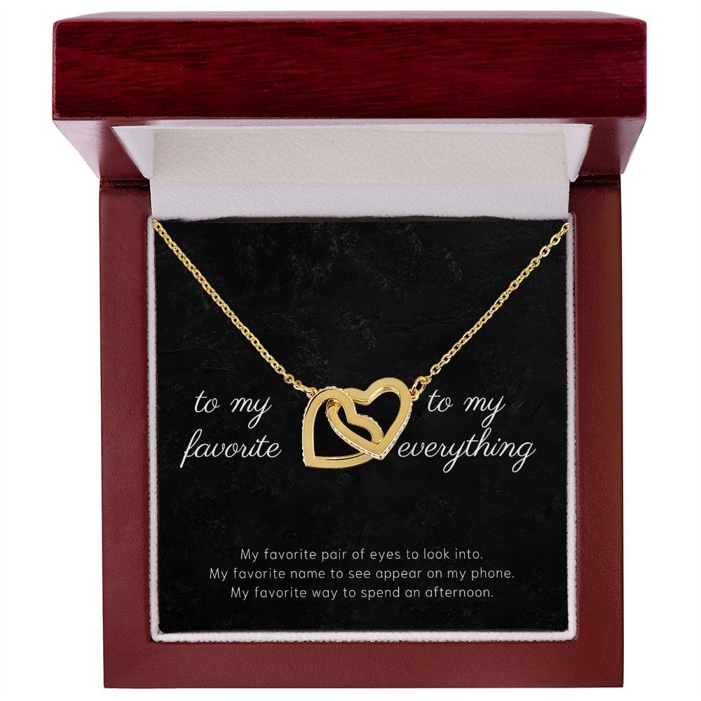 To My Favorite - My Favorite Pair Of Eyes - Interlocking Hearts Necklace