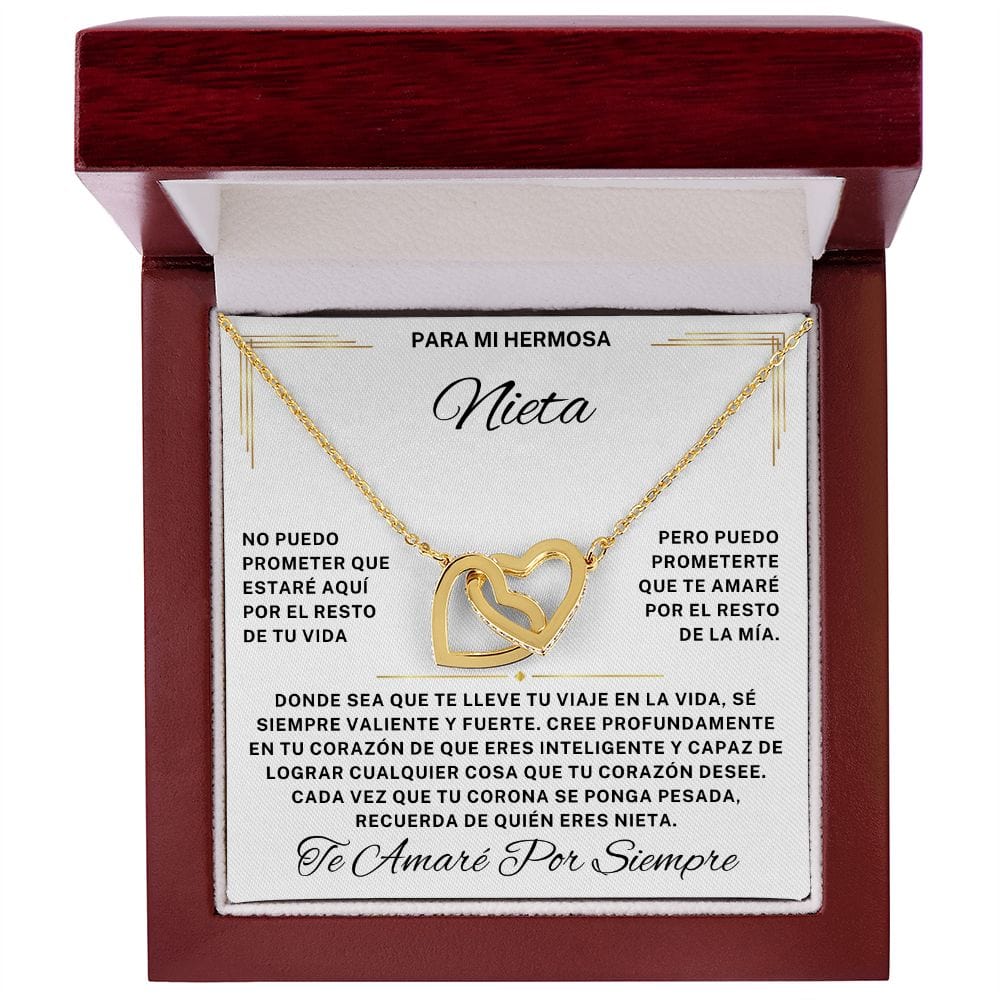Regalo Para Nieta | Sé fuerte y valiente | Corazones Entrelazados (Personalizable)