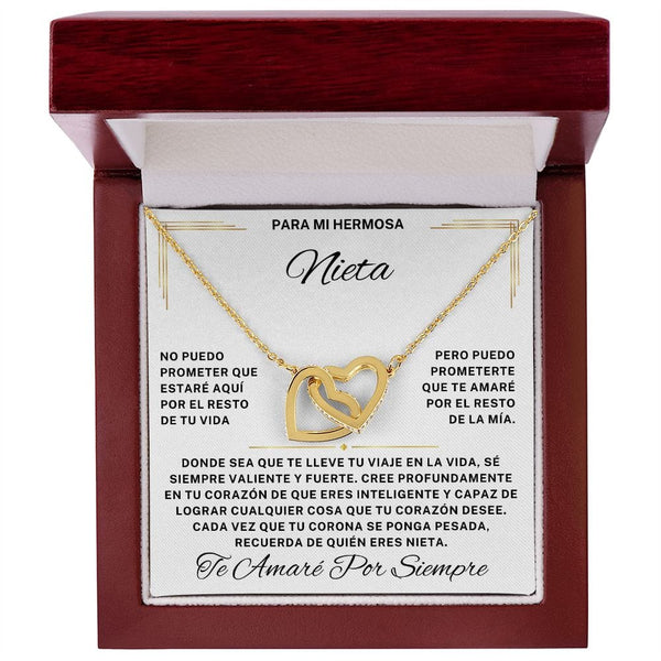 Regalo Para Nieta | Sé fuerte y valiente | Corazones Entrelazados (Personalizable)