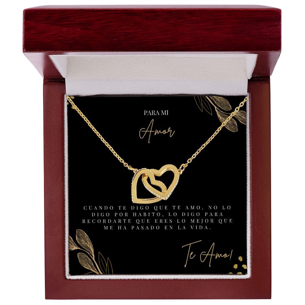 Regalo Para Novia/Esposa | Te Amo | Collar de corazones entrelazados