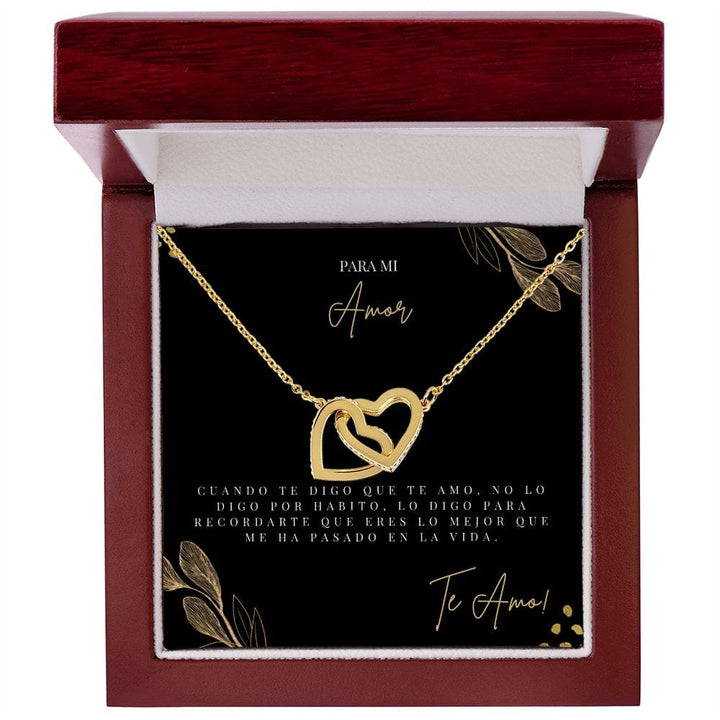 Regalo Para Novia/Esposa | Te Amo | Collar de corazones entrelazados