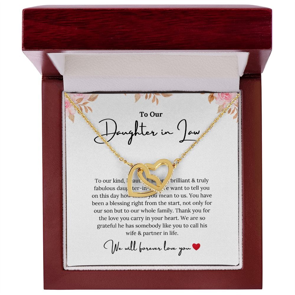 To Our Daughter In Law - To Our Fabulous Daughter In Law - Interlocking Hearts Necklace