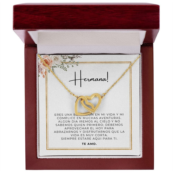 Para Mi Hermana - Collar De Corazones Entrelazados - 205AB