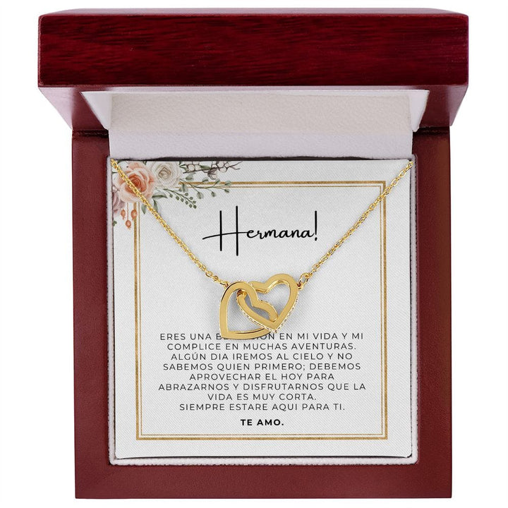 Para Mi Hermana - Collar De Corazones Entrelazados - 205AB