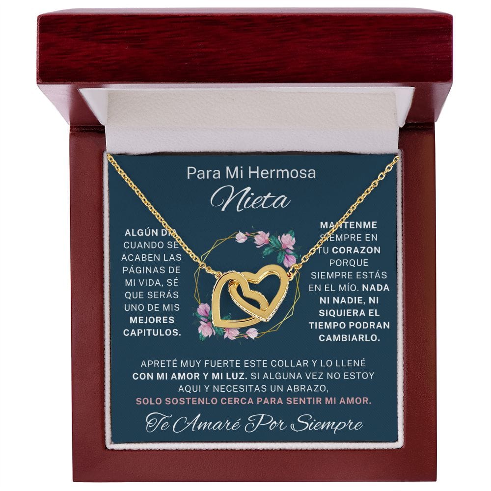Para Mi Hermosa Nieta - Interlocking Hearts Necklace - 128IH