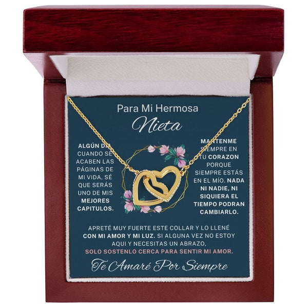 Para Mi Hermosa Nieta - Interlocking Hearts Necklace - 128IH