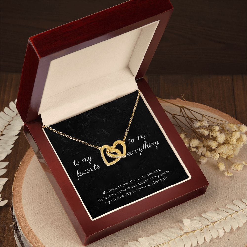 To My Favorite - My Favorite Pair Of Eyes - Interlocking Hearts Necklace