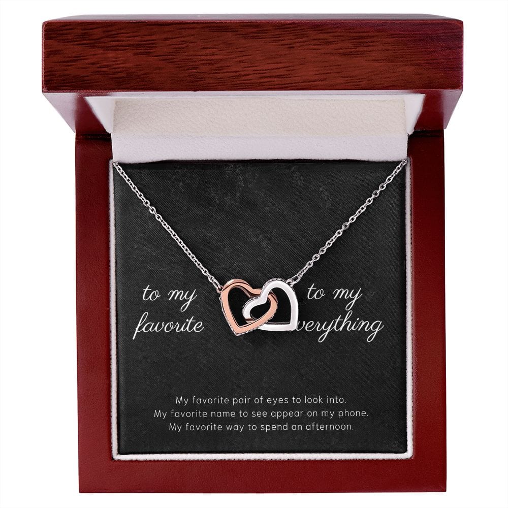 To My Favorite - My Favorite Pair Of Eyes - Interlocking Hearts Necklace