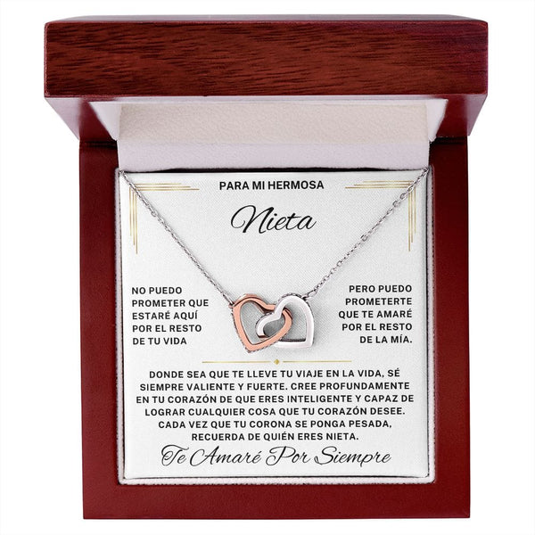 Regalo Para Nieta | Sé fuerte y valiente | Corazones Entrelazados (Personalizable)
