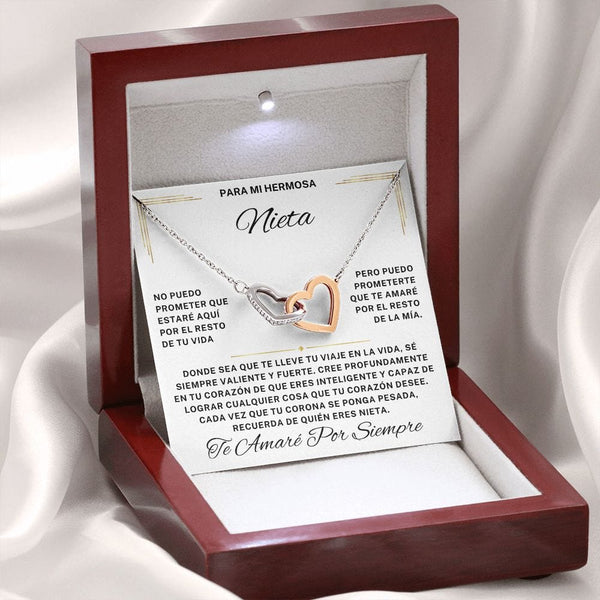 Regalo Para Nieta | Sé fuerte y valiente | Corazones Entrelazados (Personalizable)