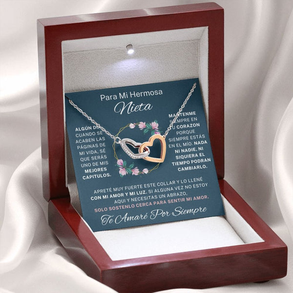 Para Mi Hermosa Nieta - Interlocking Hearts Necklace - 128IH