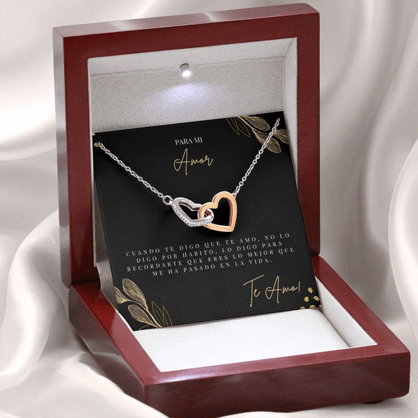 Regalo Para Novia/Esposa | Te Amo | Collar de corazones entrelazados