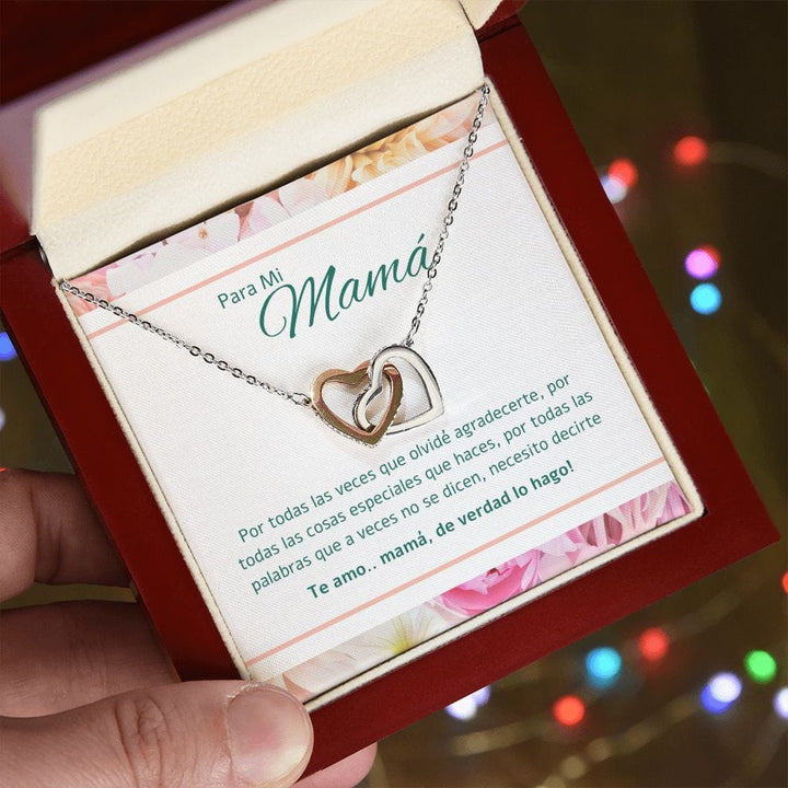 Para Mi Mama - Interlocking Hearts Necklace - 164IH