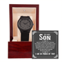 To My Son - I Wish You The Strength To Face Challenges - Wooden Watch