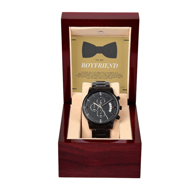 To My Boyfriend - Despite The Fact - Black Chronograph Watch