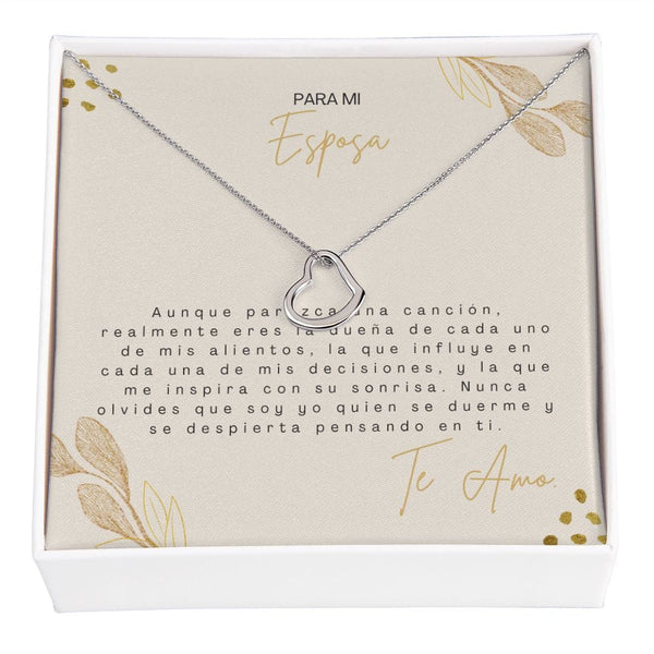 Regalo Para Esposa | Mi futuro  | Collar de corazón delicado